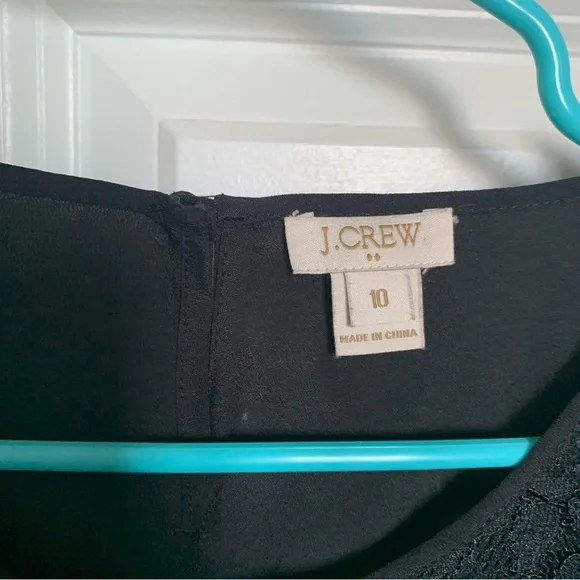 J Crew Black Lace Blouse - Picture 2 of 3